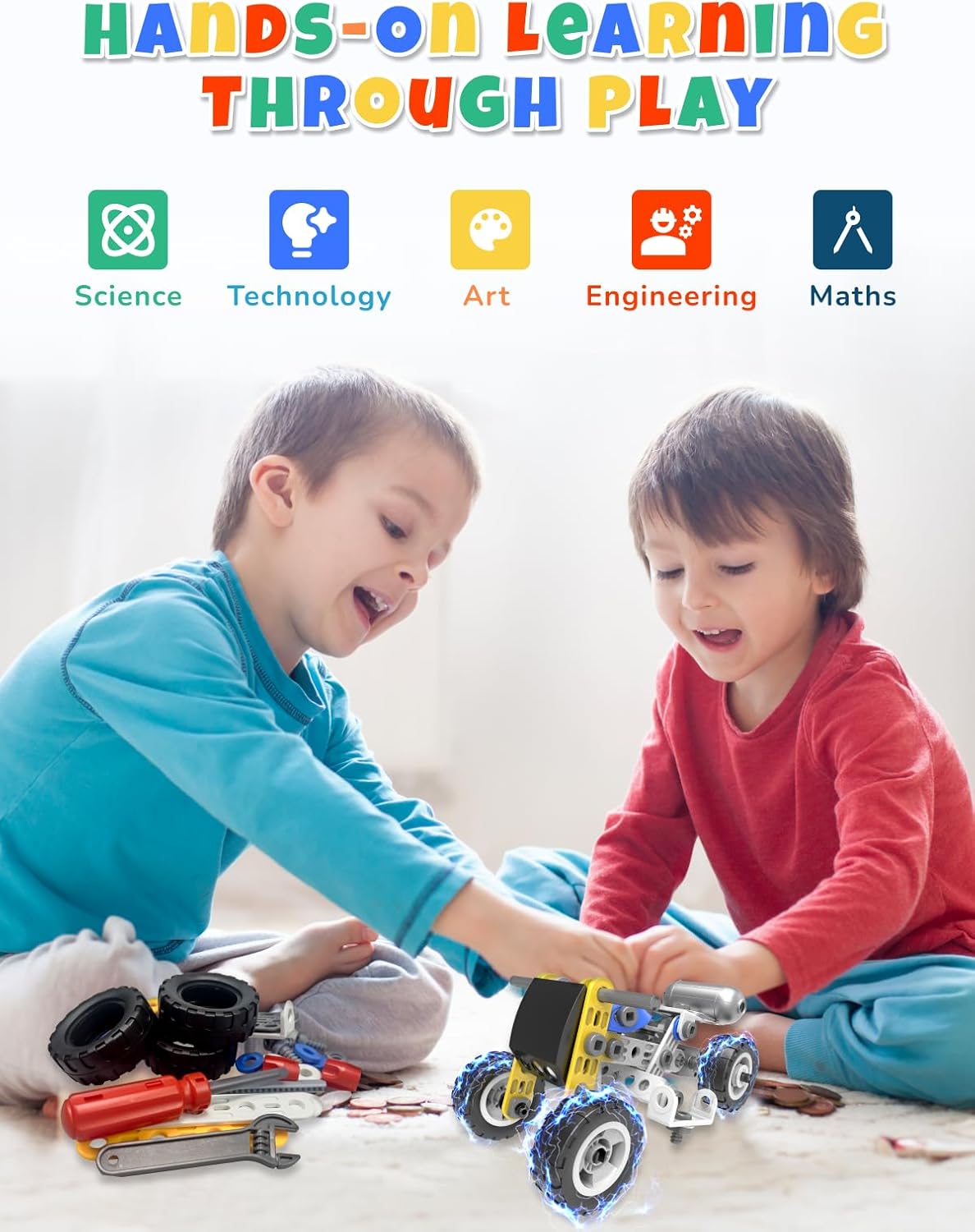 Juguetes STEM para niños de 5, 6, 7, 8+ años, 10 en 1 juguetes eléc...