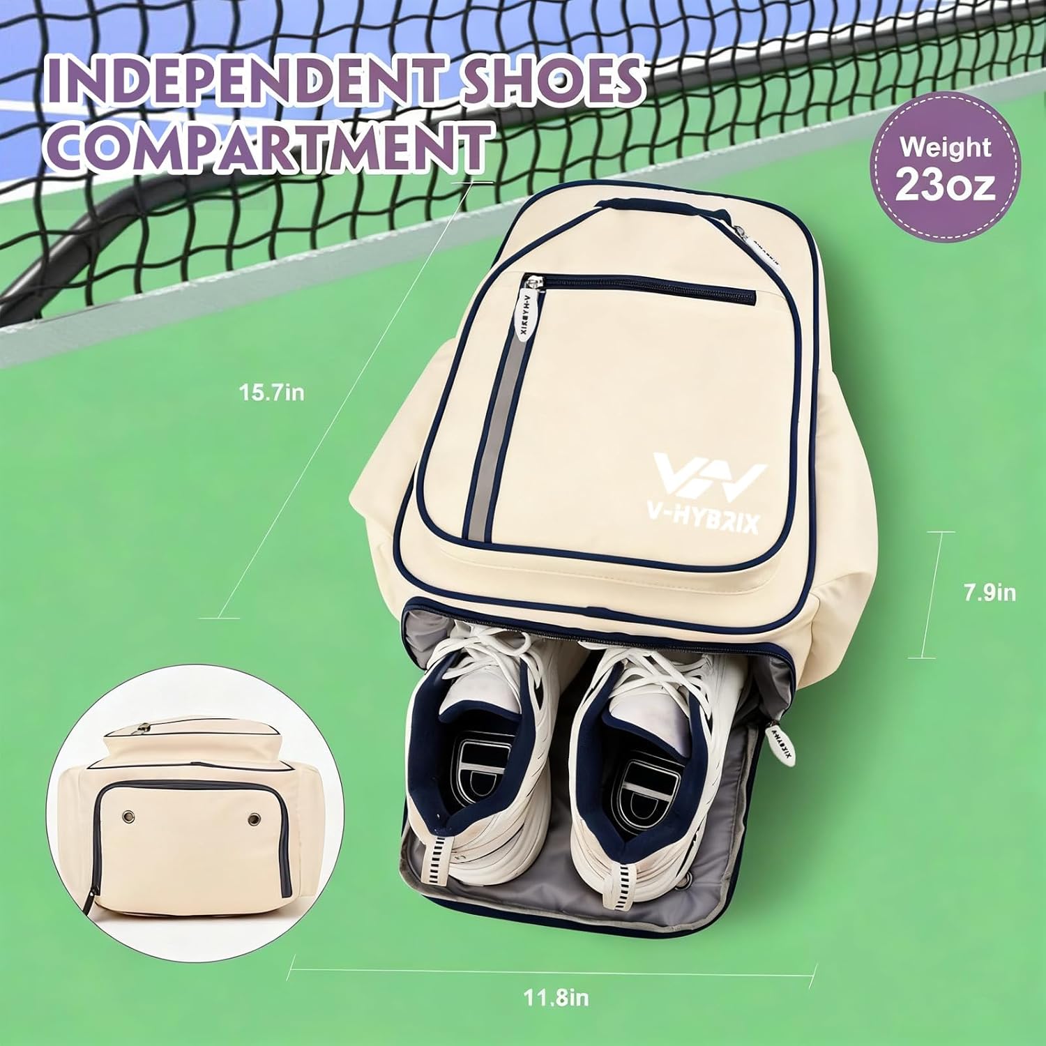 VHYBRIX Bolsas de pickleball, mochila impermeable de lujo de 30 lit...