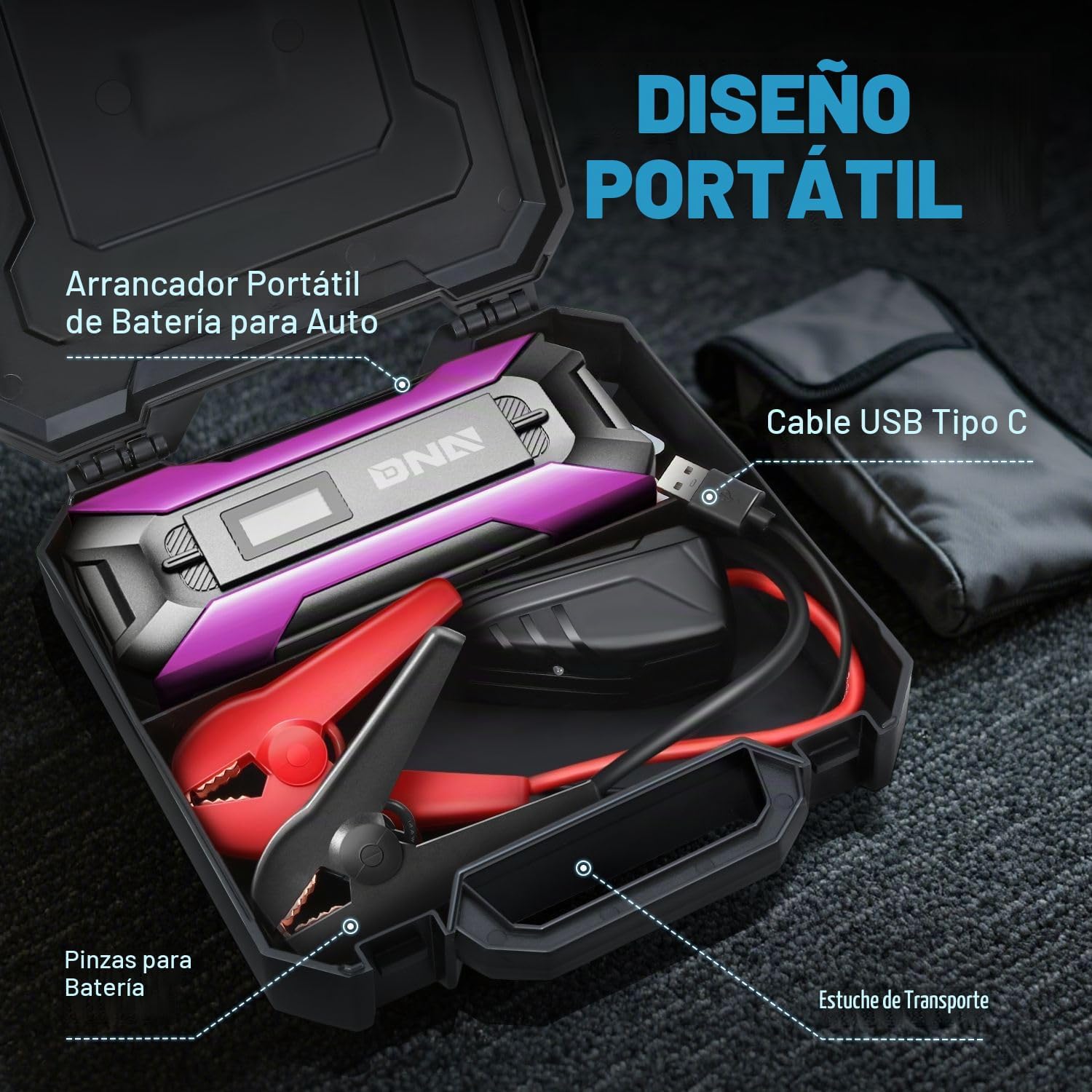 DNA Motoring TOOLS-00268 12V 1500A 15000 mAh Arrancador portátil mu...