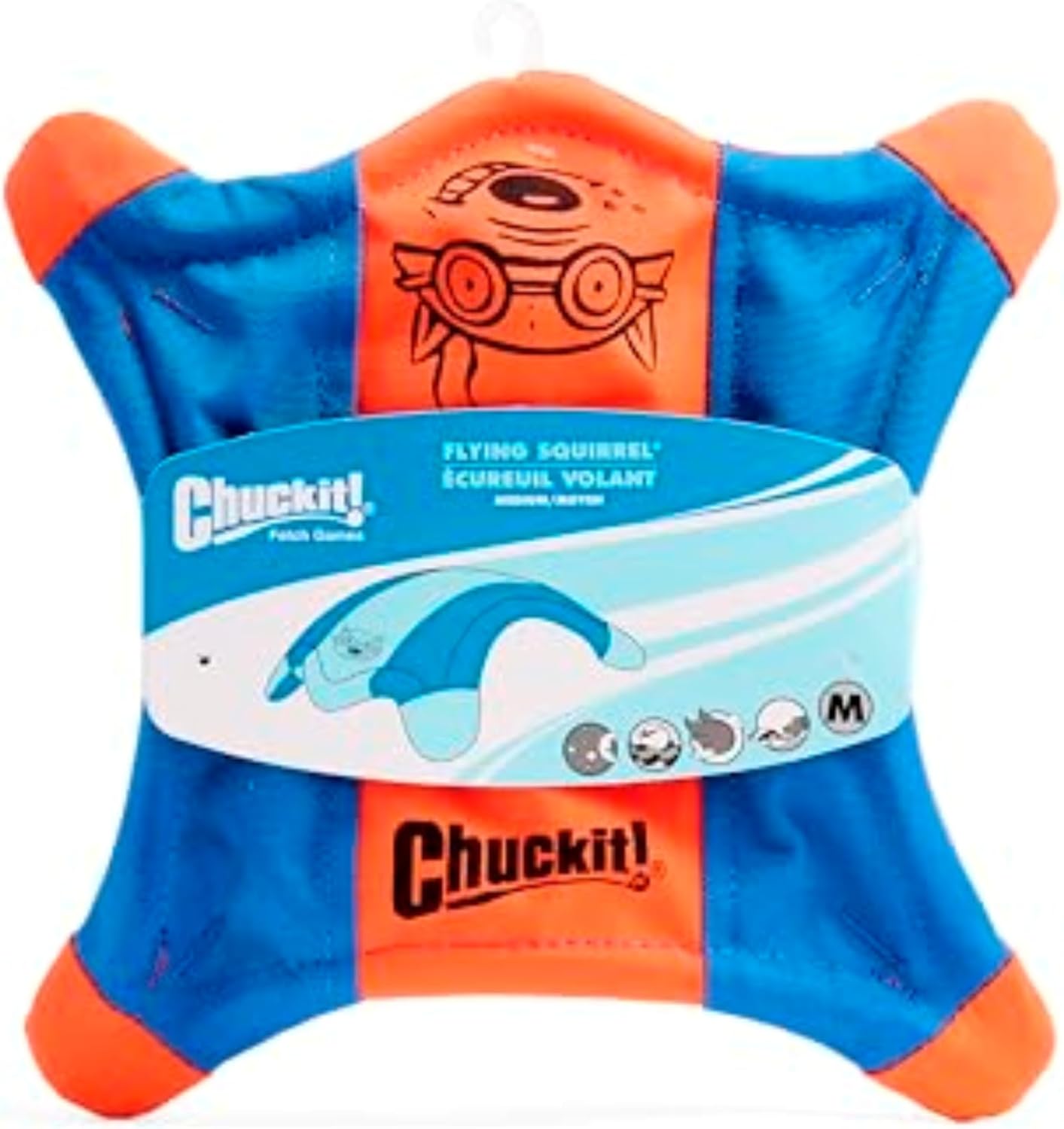 Chuckit! Juguete giratorio con ardilla voladora para perro, (naranj...
