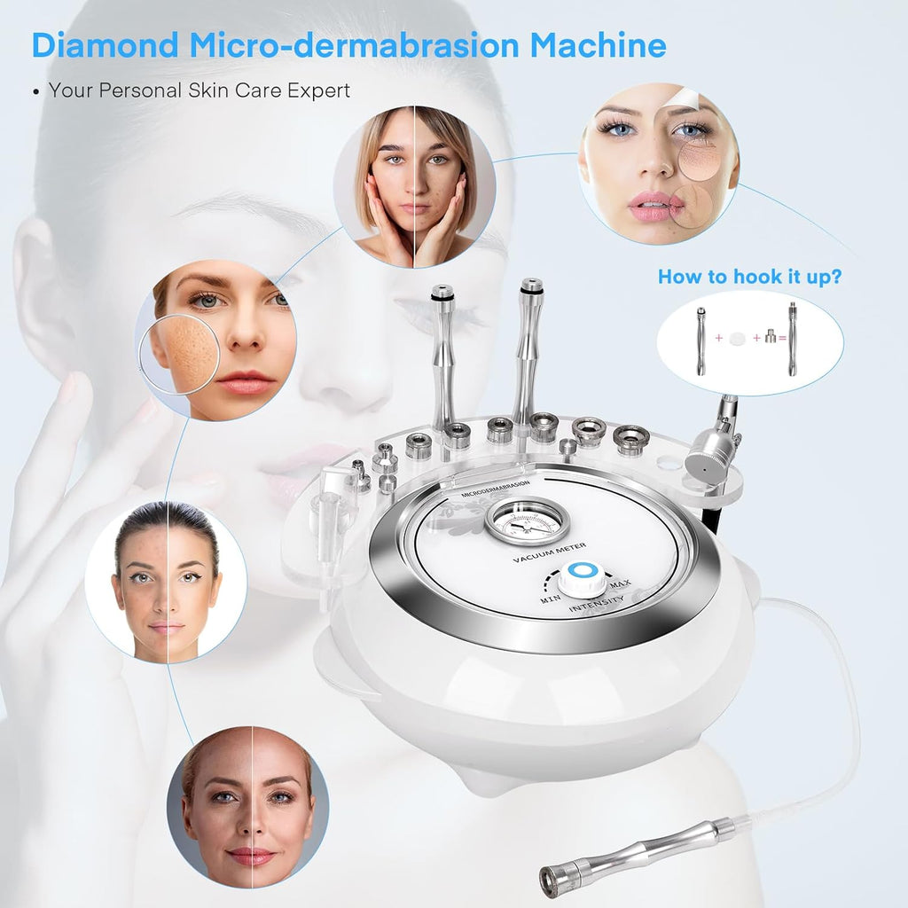 Yofuly 3 en 1 máquina de micro-der-mabrasion con pistola pulverizadora