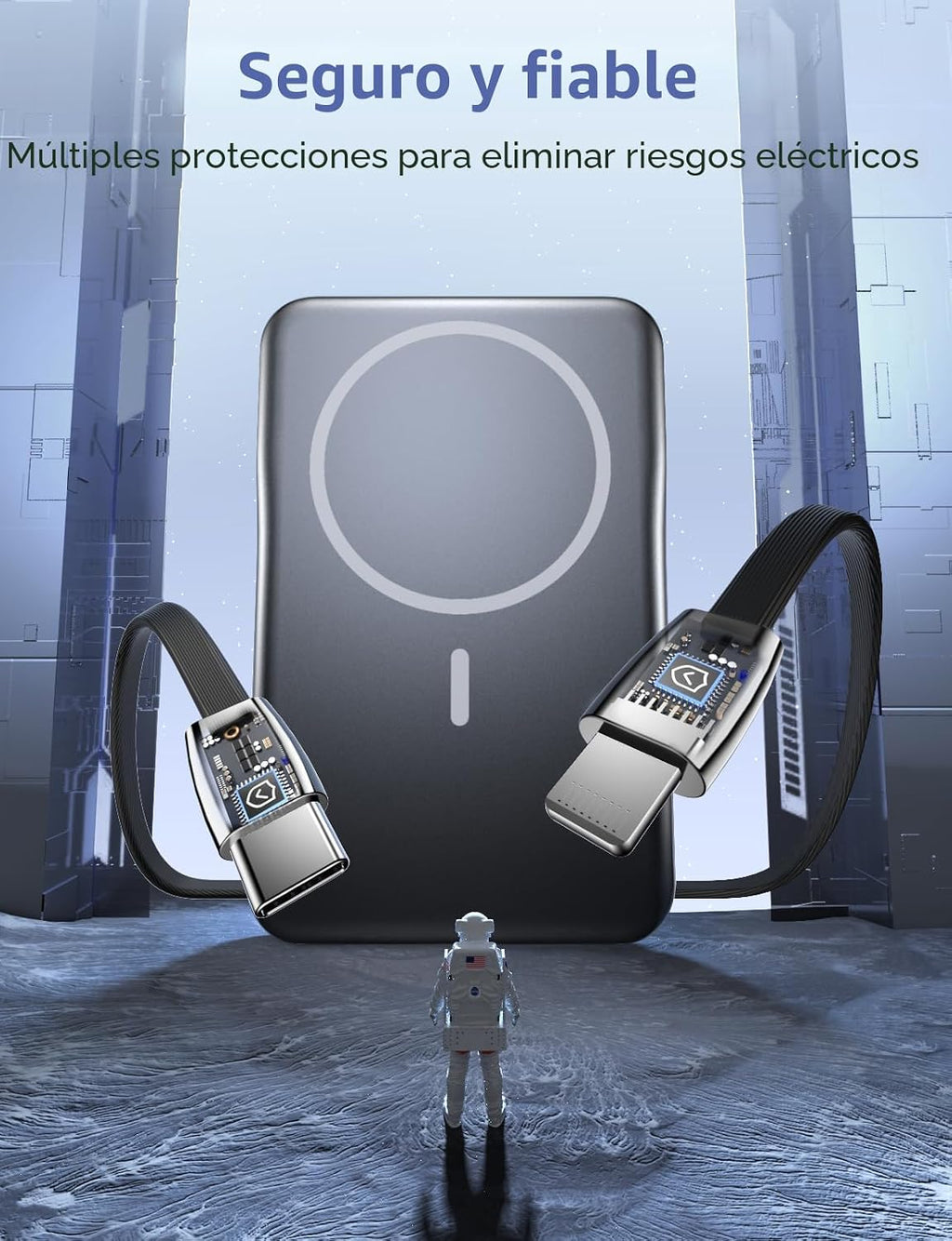 Cargador portátil magnético, banco de energía de 10000 mAh, cargado...
