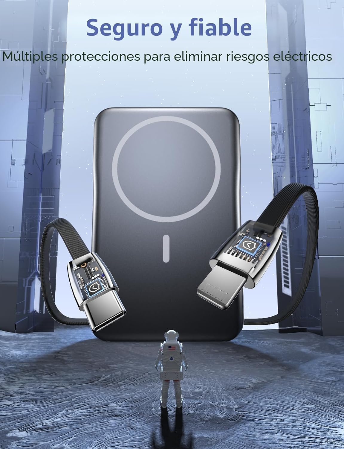 Cargador portátil magnético, banco de energía de 10000 mAh, cargado...