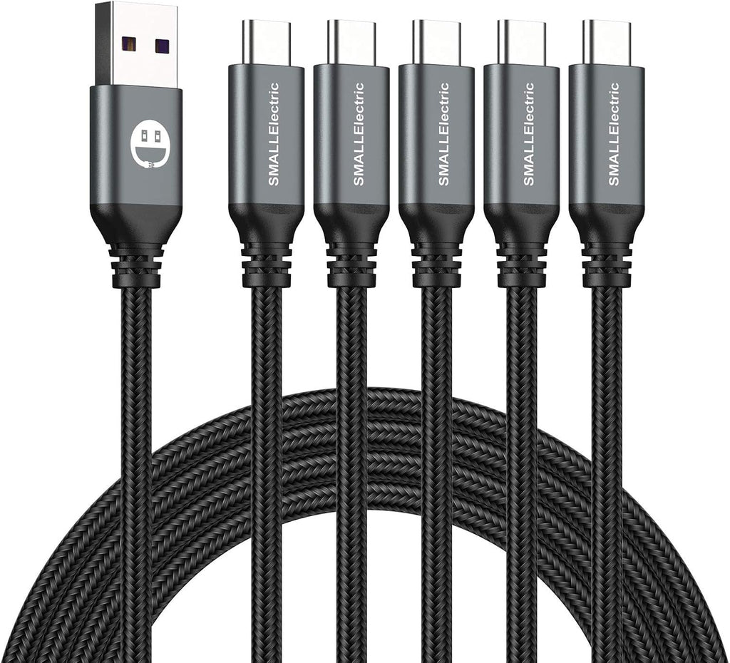 Paquete de 5 cables USB C de 10 pies, USB A a USB-C de 10 pies tipo...