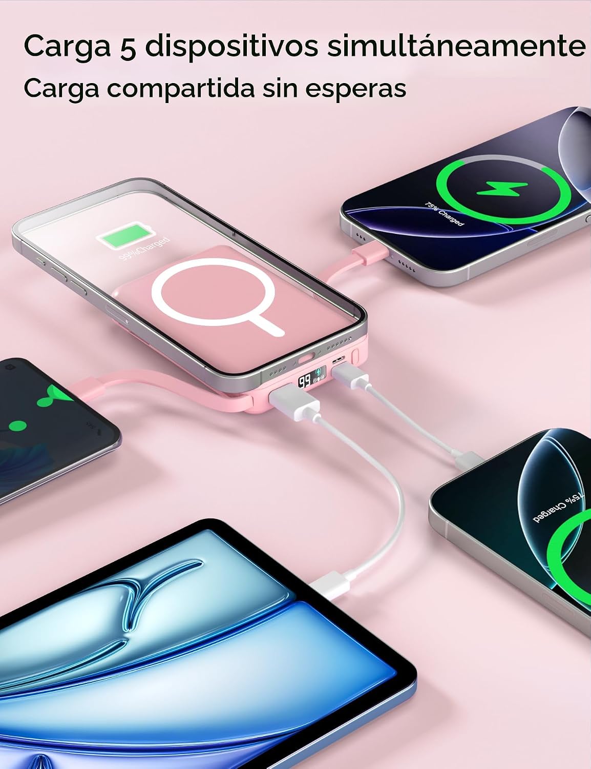 podoru Paquete de batería Magsafe, banco de energía magnético de 10...