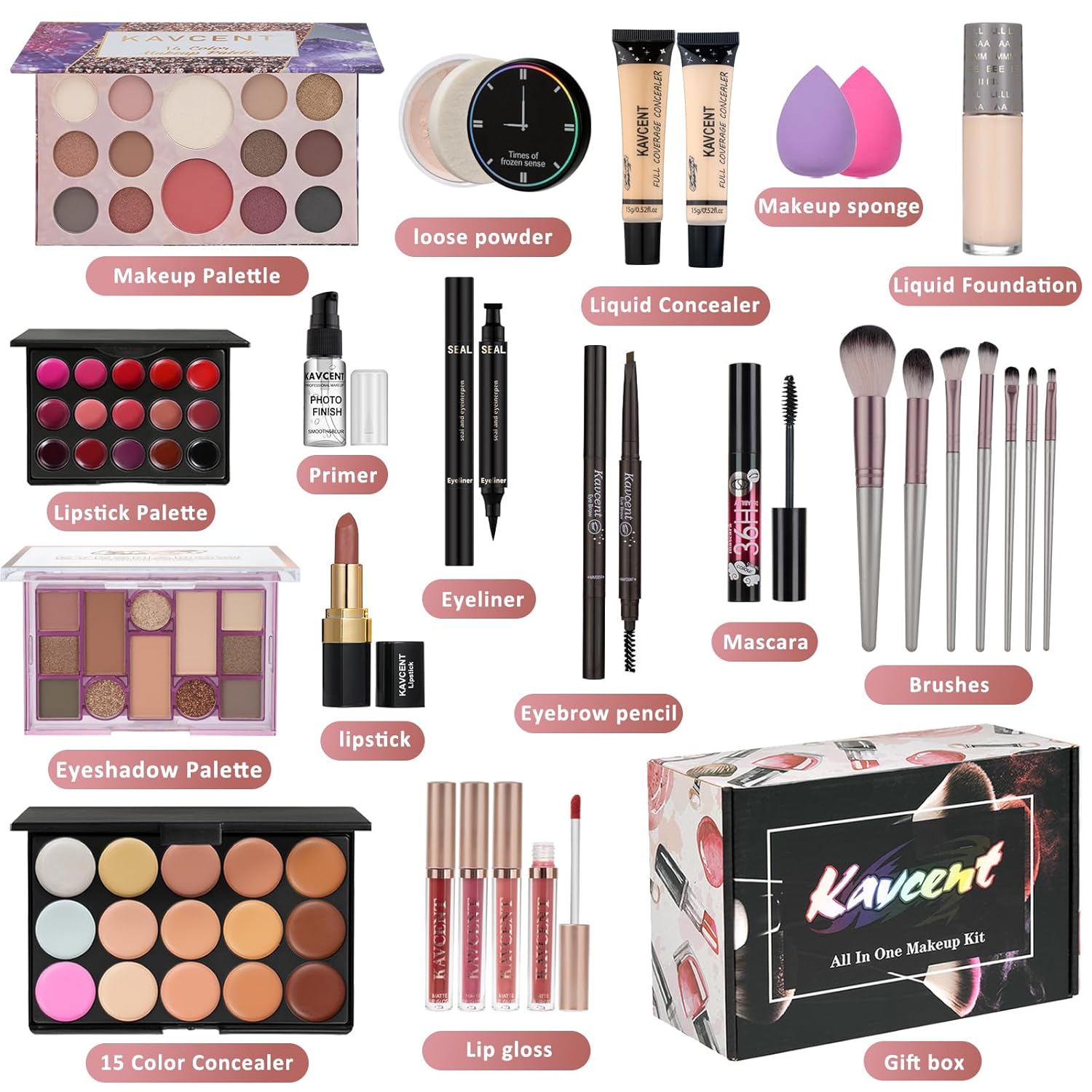 Kit de maquillaje para mujeres kit completo juego de maquillaje par...