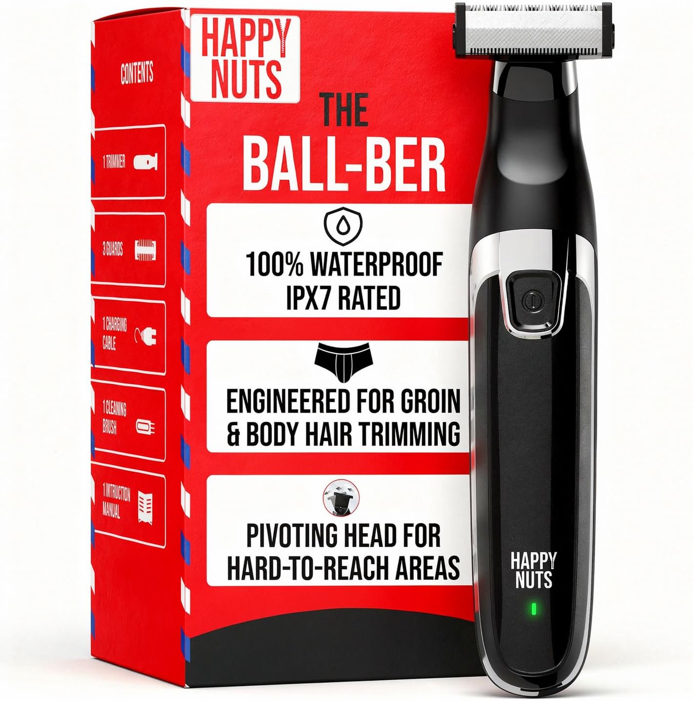 HAPPY NUTS The Ballber™ Cortadora Eléctrica de Vello Corporal para...
