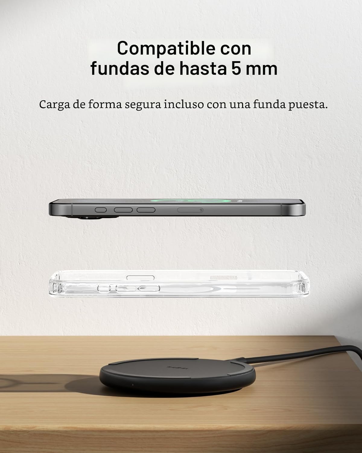 Belkin Almohadilla de Carga Inalámbrica 15W - Cargador Qi, Estación...