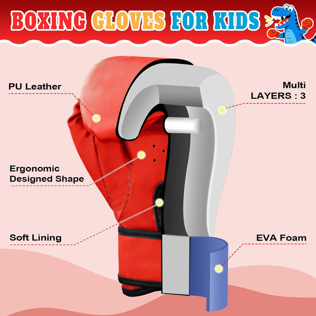 Guantes de boxeo para niños y niñas, guantes de entrenamiento de bo...