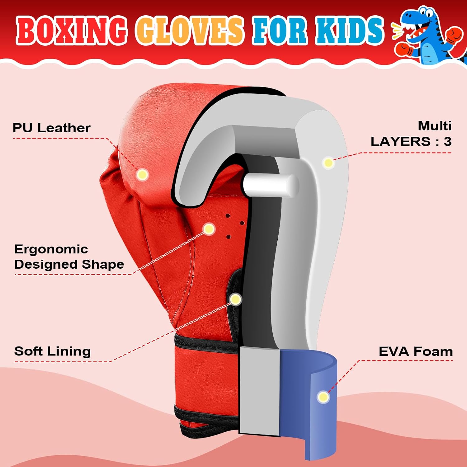 Guantes de boxeo para niños y niñas, guantes de entrenamiento de bo...
