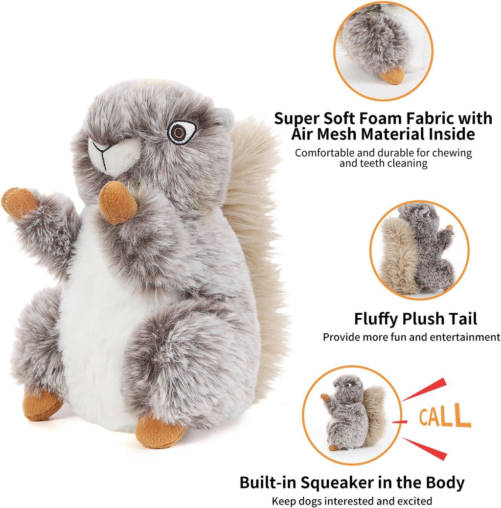 DODODOLA Juguetes para Perros de Peluche Ardilla Animales de Peluch...