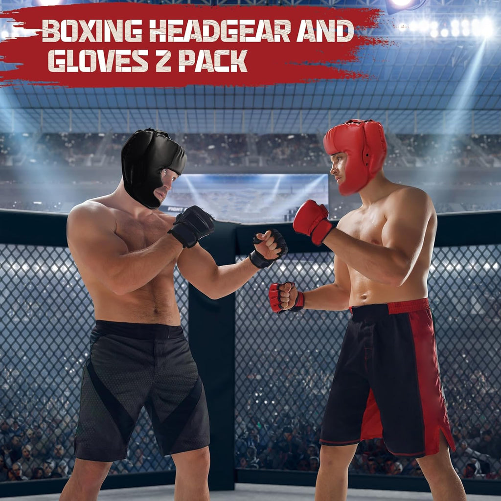 Juego de guantes de boxeo y accesorios para la cabeza, incluye 2 un...
