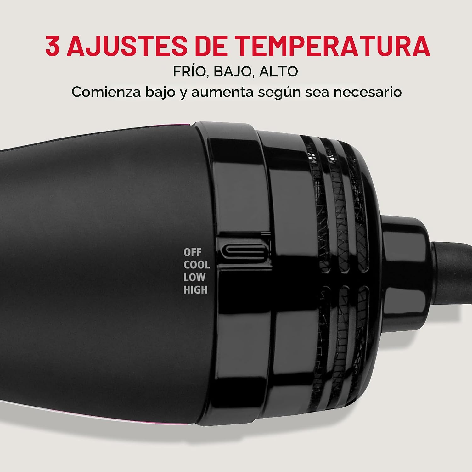 Revlon-Cepillo de aire caliente para secador de cabello y voluminiz...