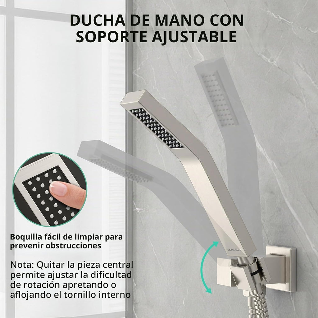 SR SUN RISE Sistema de Ducha de 12 Pulgadas con Montaje en Techo de...