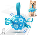 Qraxond Juguetes interactivos para perros, pelota de fútbol para pe...