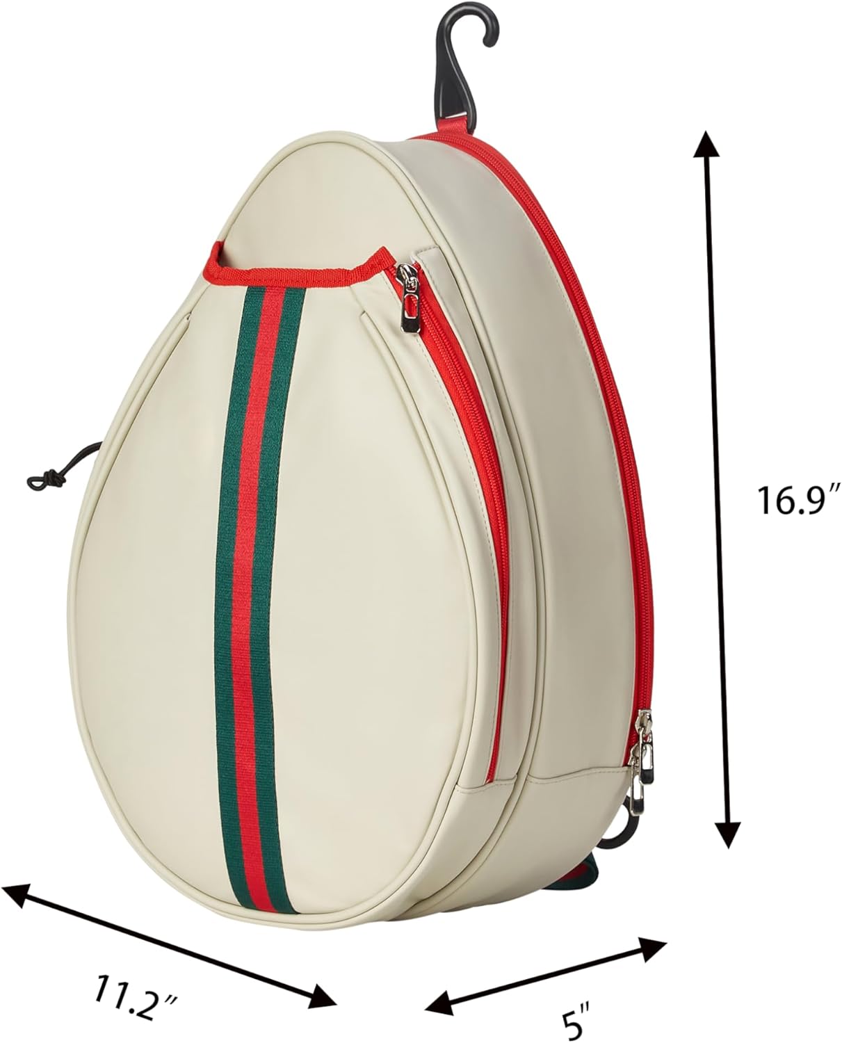 Uriyesobida Mochila de Tenis Cruzada de un Hombro de PU Blanco para...