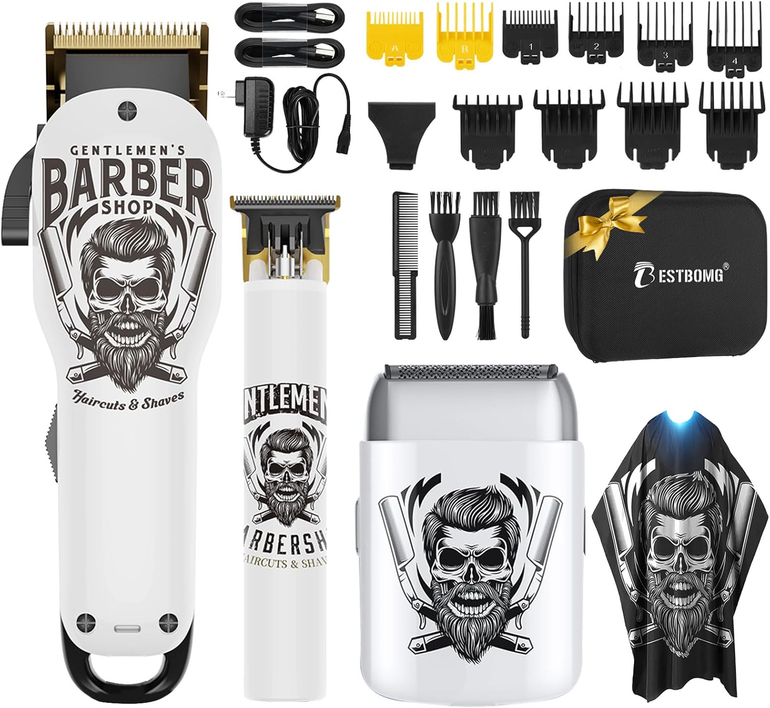 BESTBOMG® Cortadores de pelo para hombres profesionales, kits y set...
