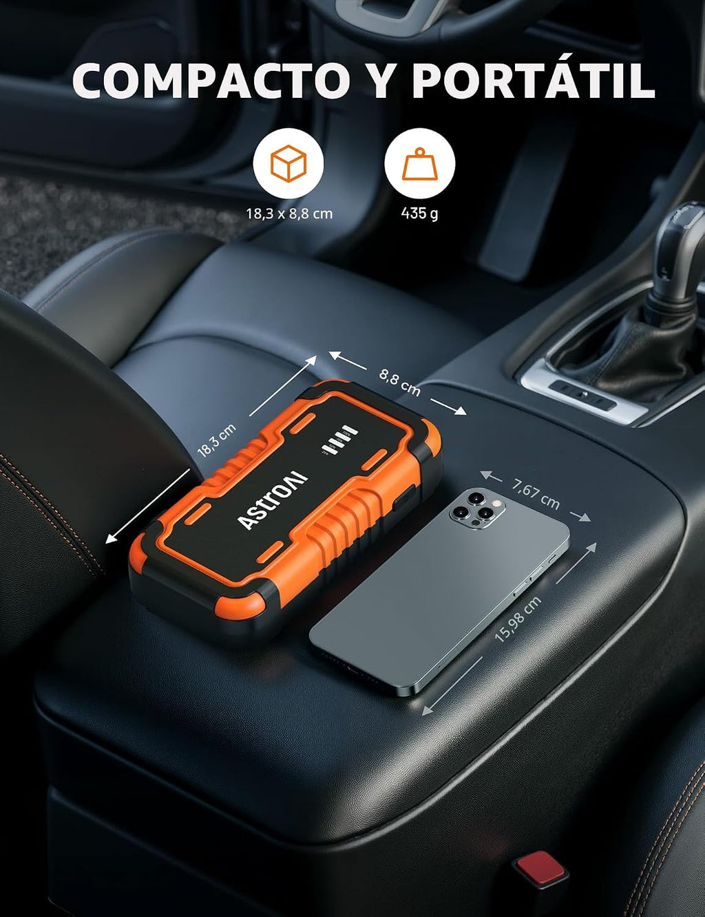 AstroAI P10 Arrancador de Batería de Coche, Paquete de Batería de A...
