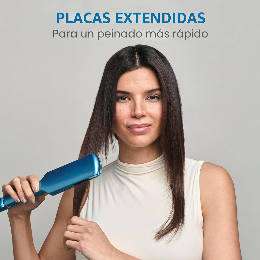 Plancha de pelo ultrafina BabylissPRO Nano Titanium, plancha plana...