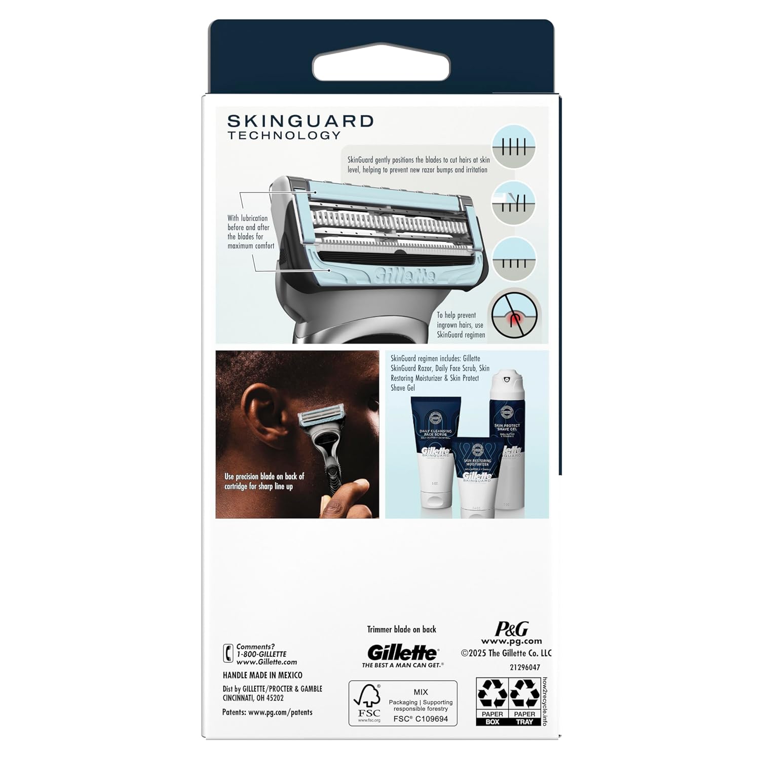 Gillette SkinGuard - Maquinillas de afeitar para hombres, 1 mango d...