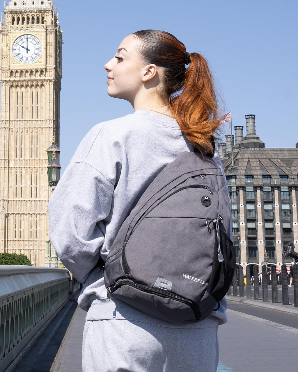 WATERFLY - Mochila con eslinga, bandolera pequeña, mochila al hombr...