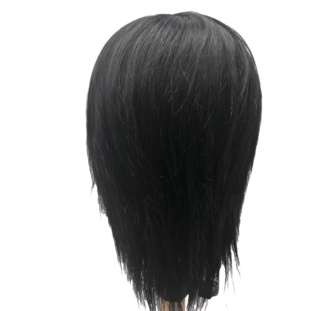 Yiifiulyn Cabeza de maniquí con cabello humano 100% real, cabeza de...