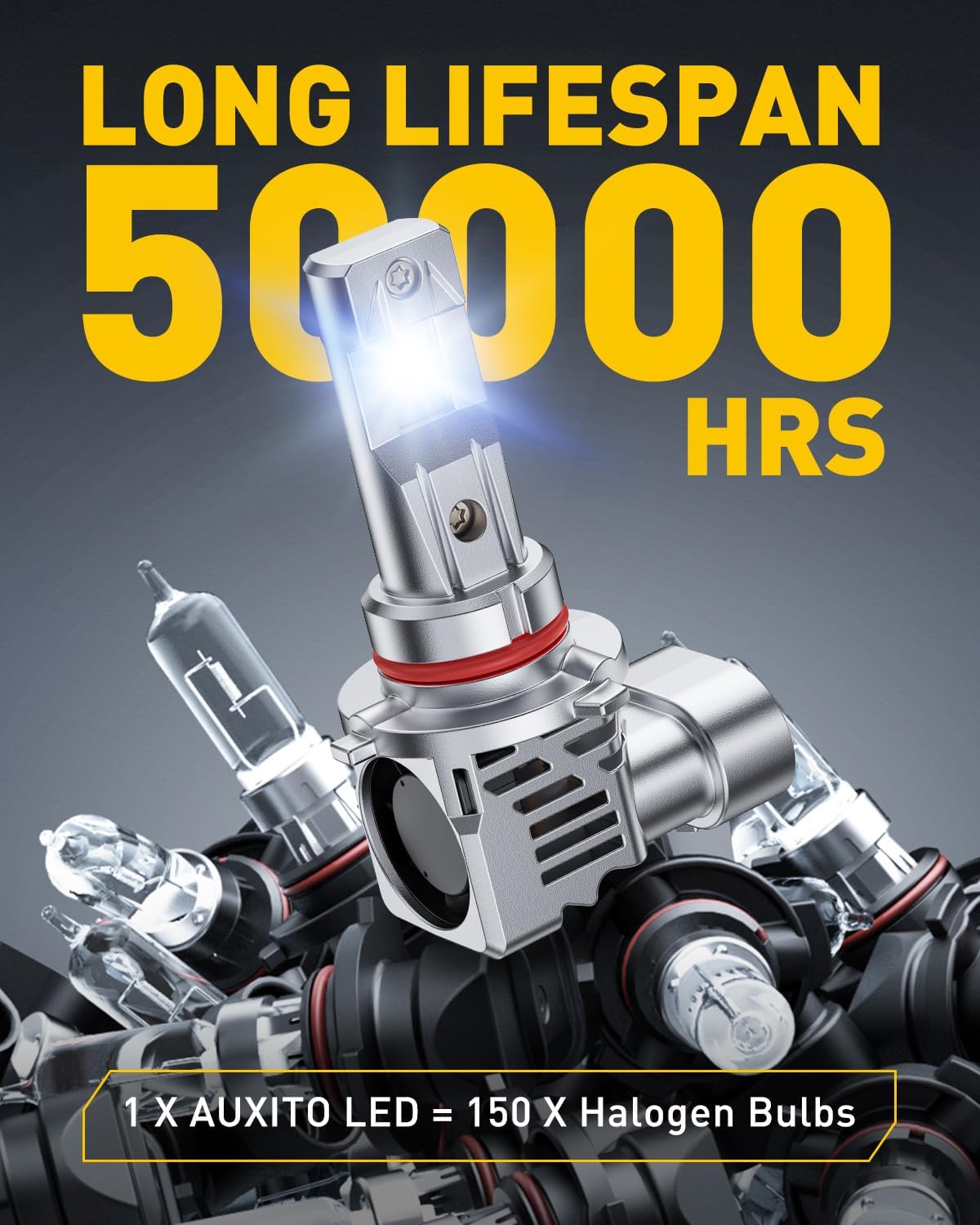 AUXITO Bombillas LED 9005 HB3, 800% más brillantes, ultra brillante...