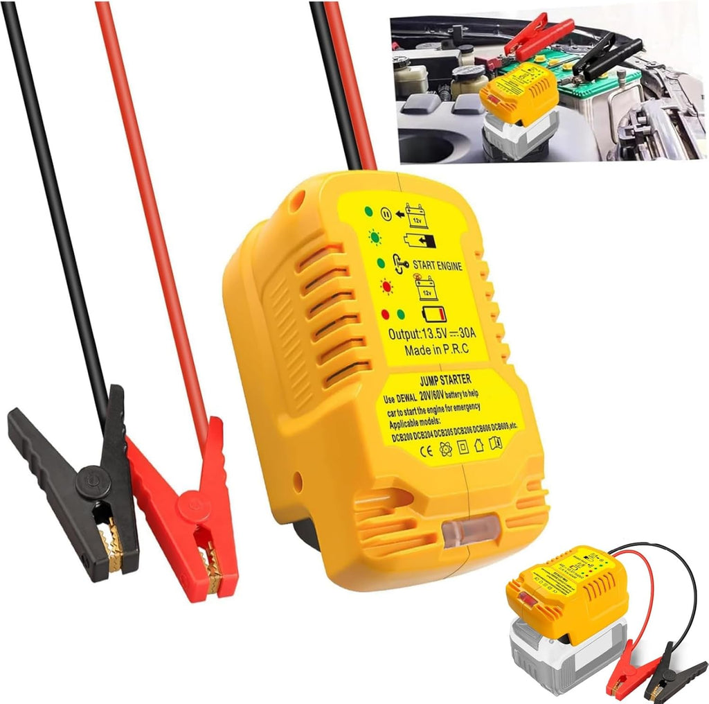 Adaptador de arranque de batería para Dewalt 20 V 60 V, cables de a...