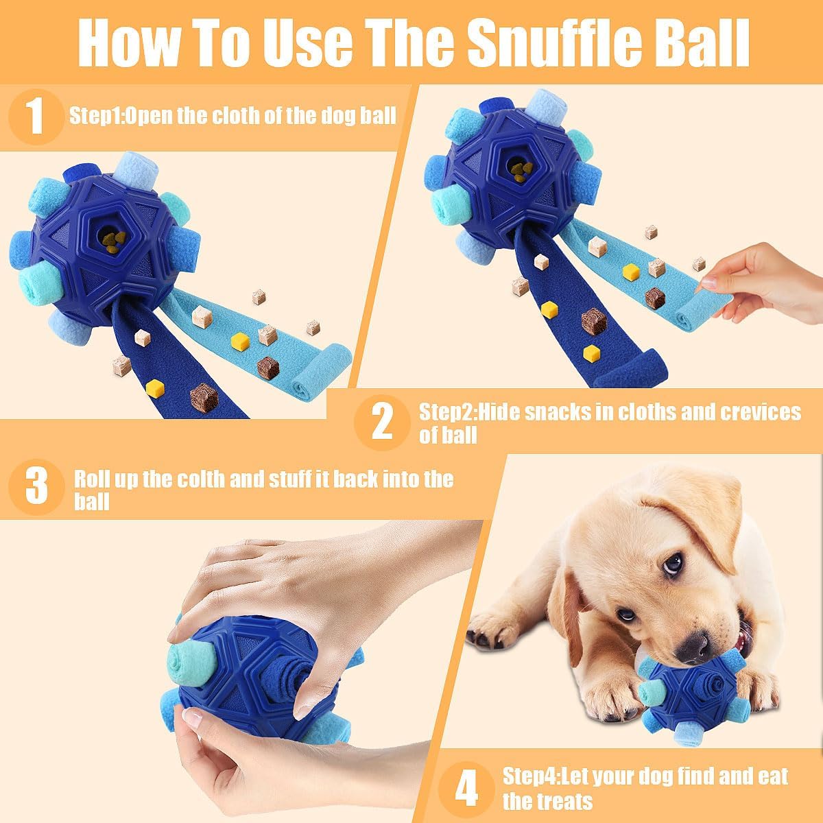 Petration Pelota Olfateadora para Perros - Juguetes Interactivos de...