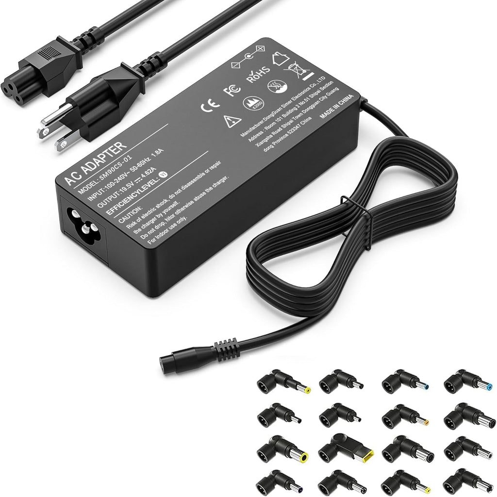 AYKLCZUU Adaptador de cargador universal de 90 W para HP Dell Acer...