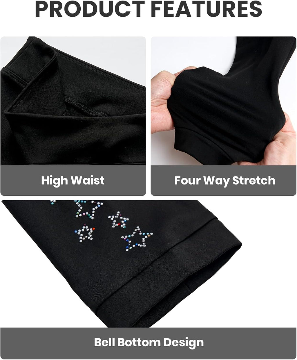 Gogokids Leggings de patinaje sobre hielo para niñas, pantalones té...
