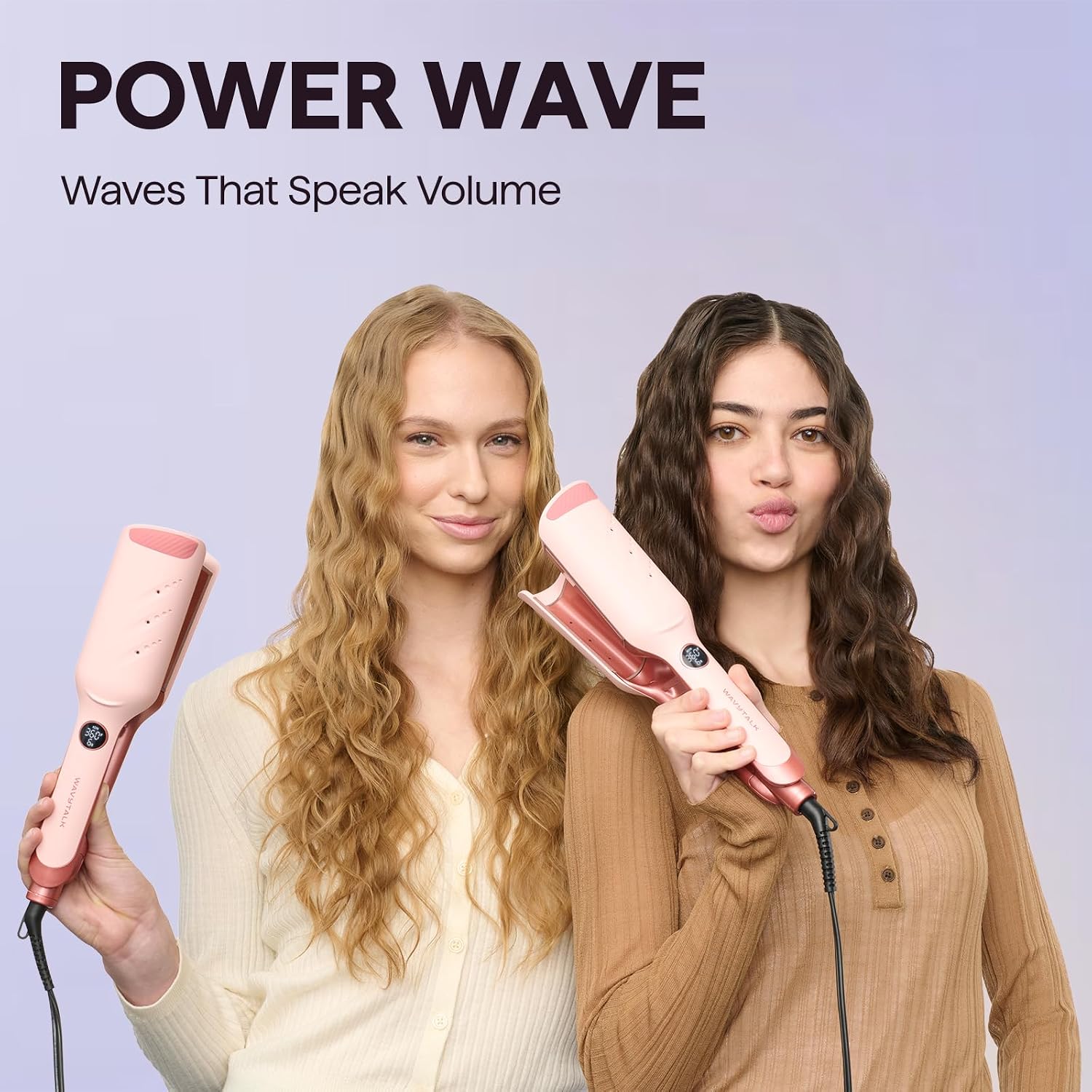 Wavytalk Power Wave - Engarzador de pelo iónico para menos daño por...