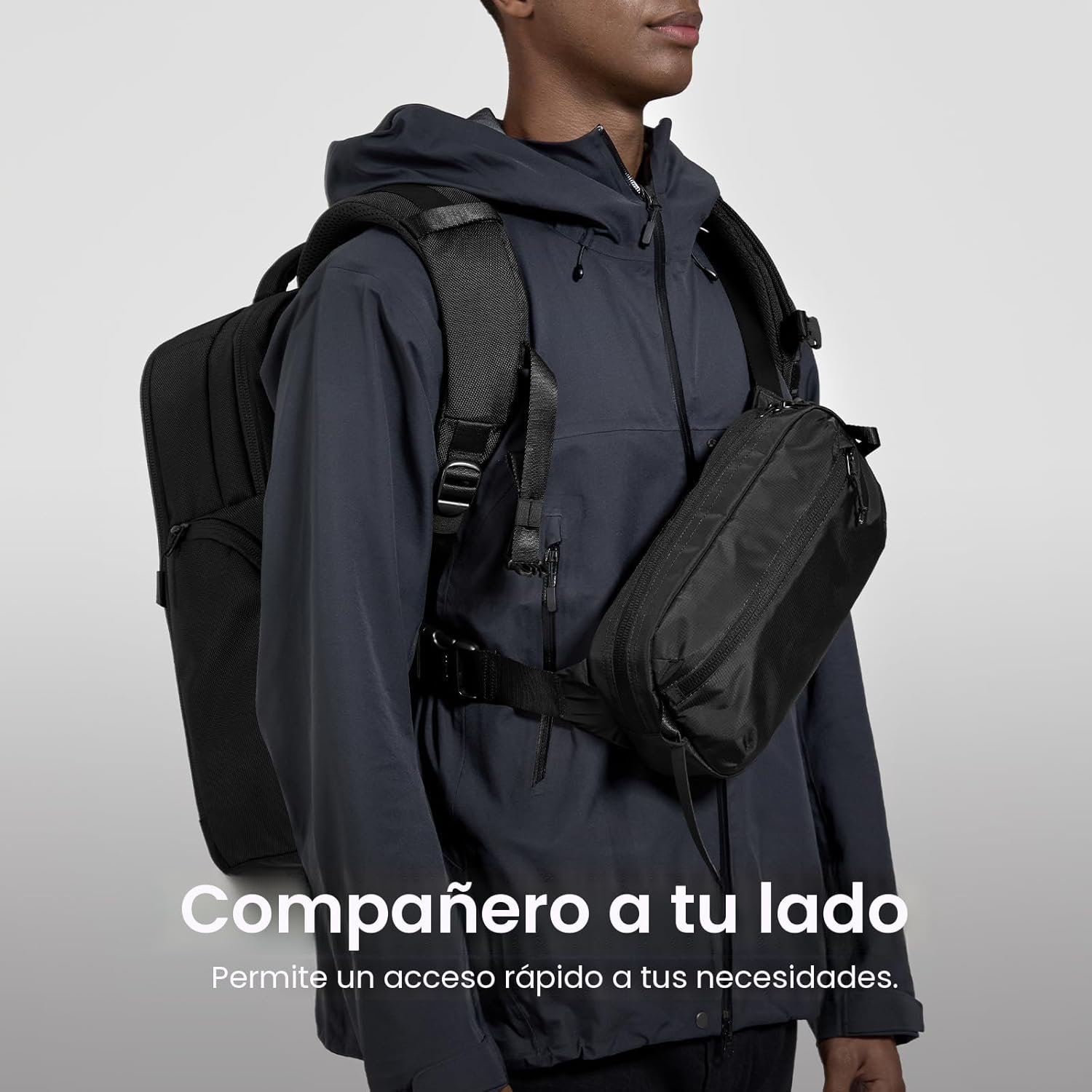 tomtoc Bolso de 1.5L-3.5L con bloqueo RFID, mochila cruzada minimal...