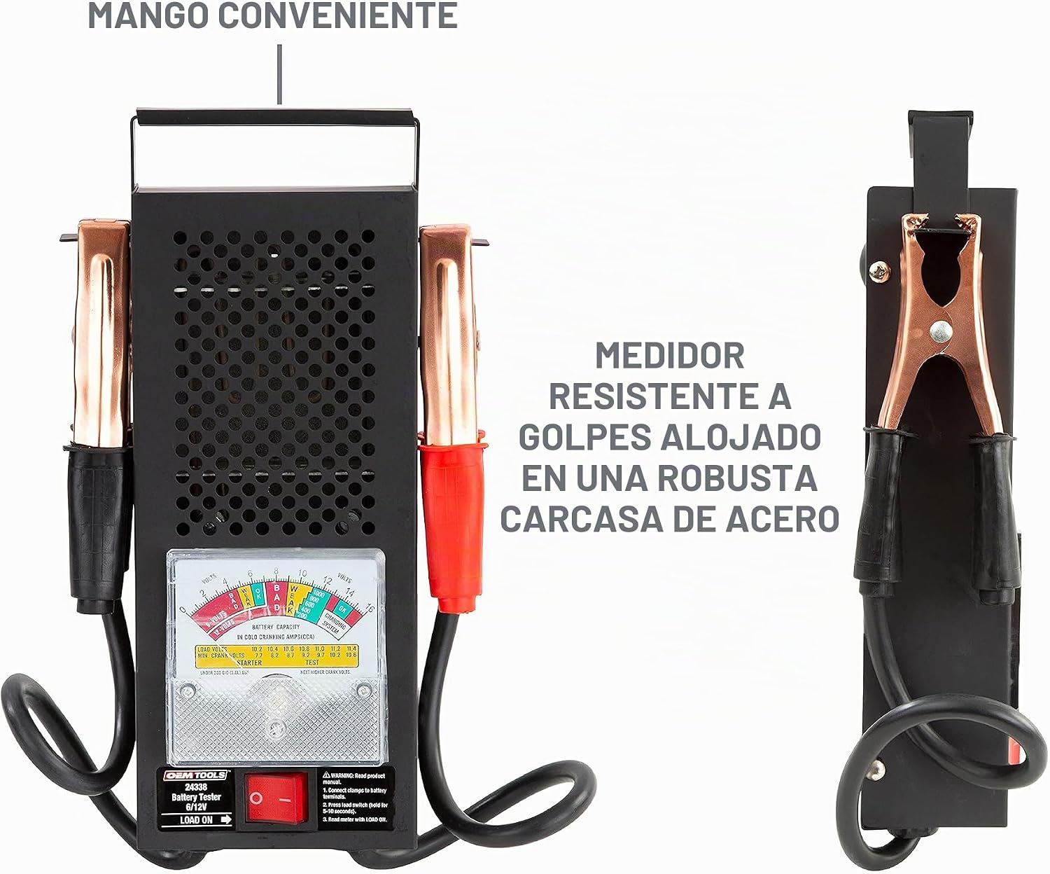 OEMTOOLS 24338 Probador de Carga de Batería, Probador de Batería 12...