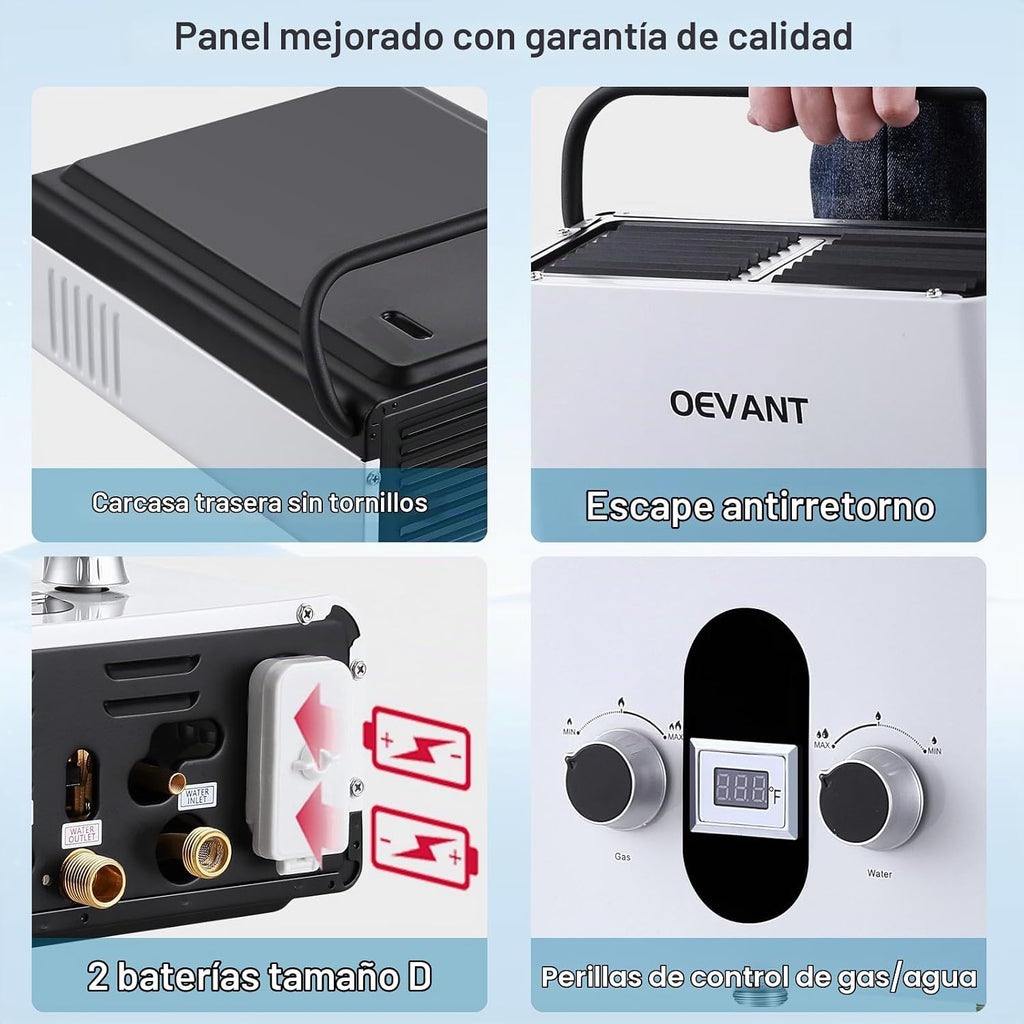 Calentador de agua de propano portátil de 5 litros, calentador de a...