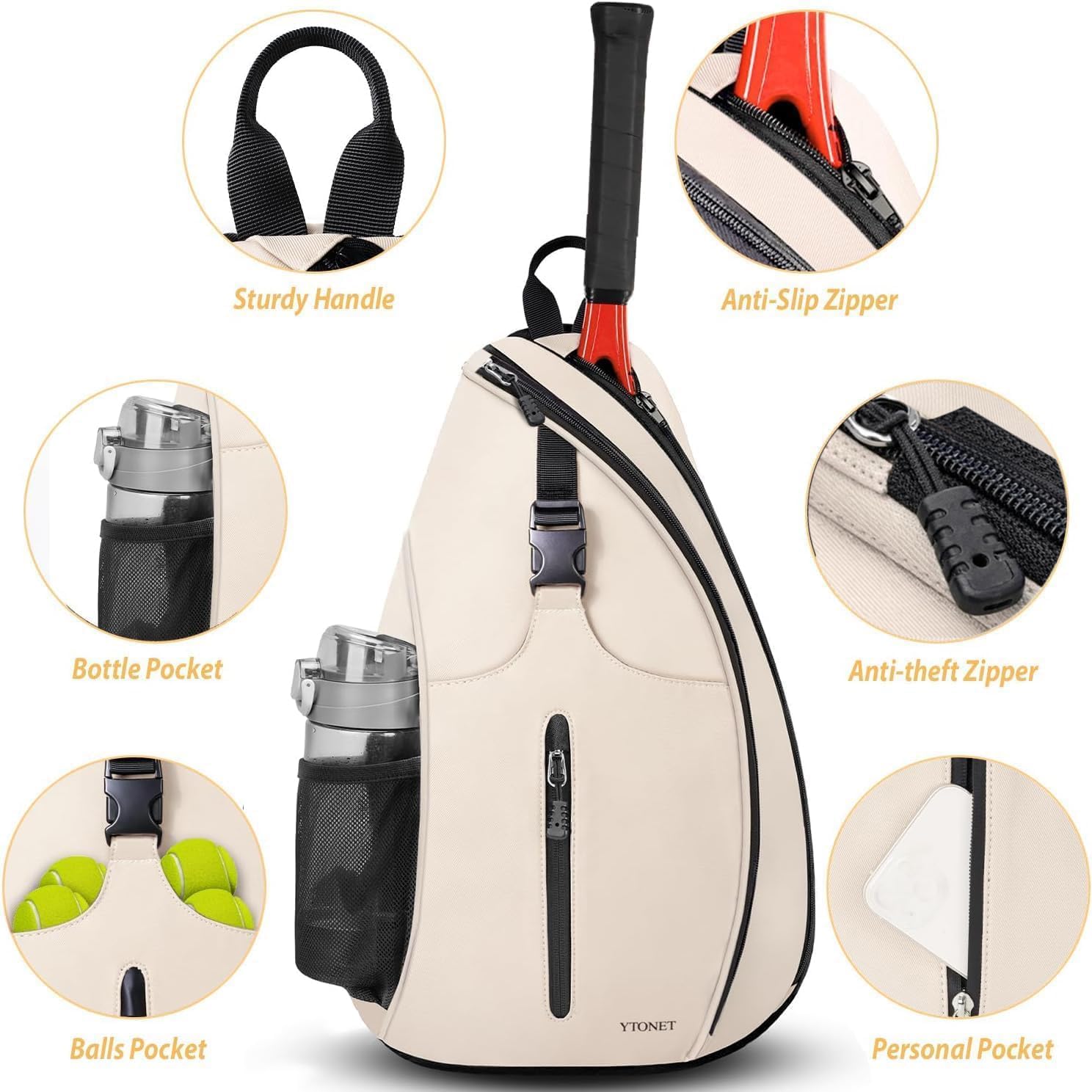 Ytonet - Bolsa de tenis, mochila de tenis para colgarse, bandolera...