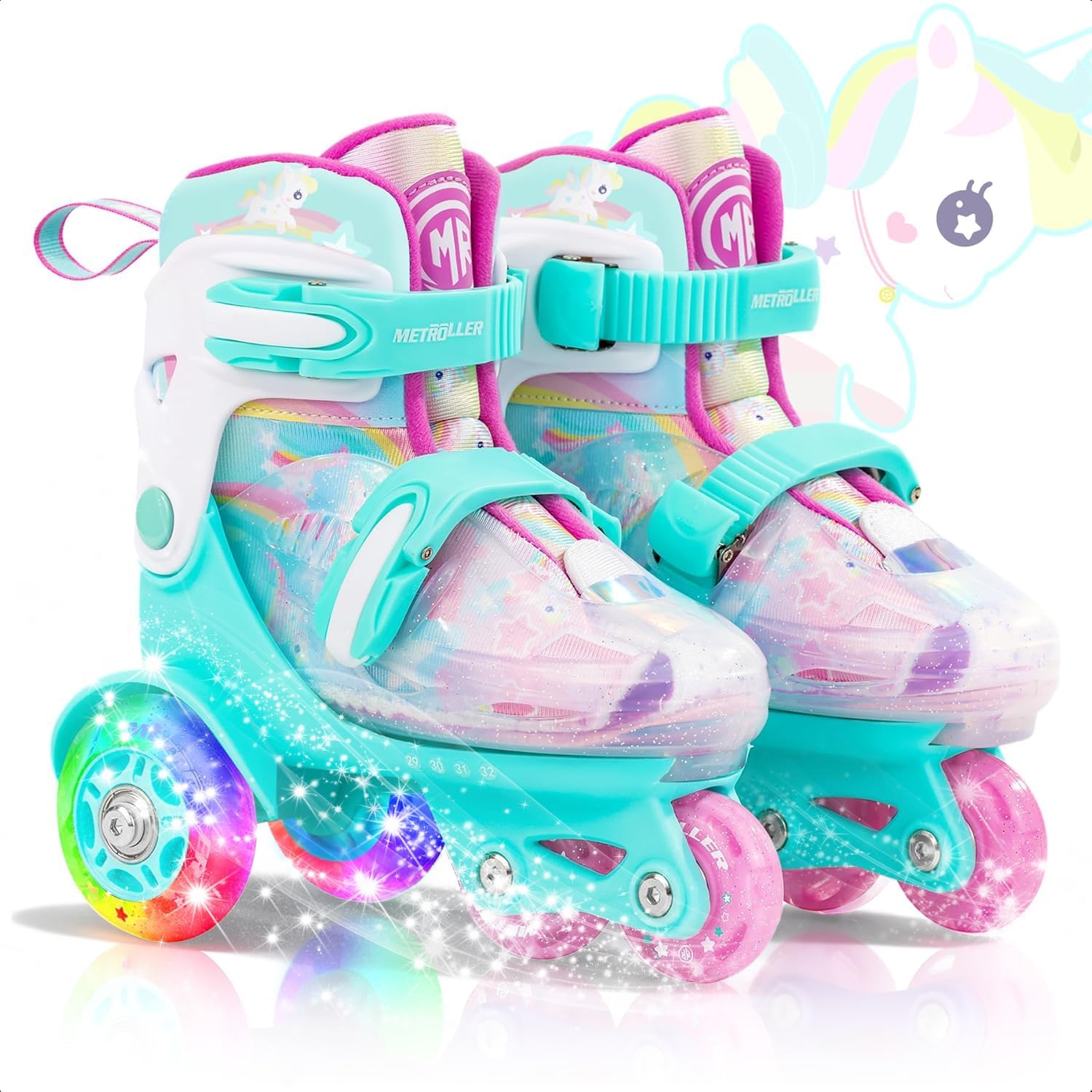 METROLLER Patines de equilibrio con ruedas ajustables para niños pe...
