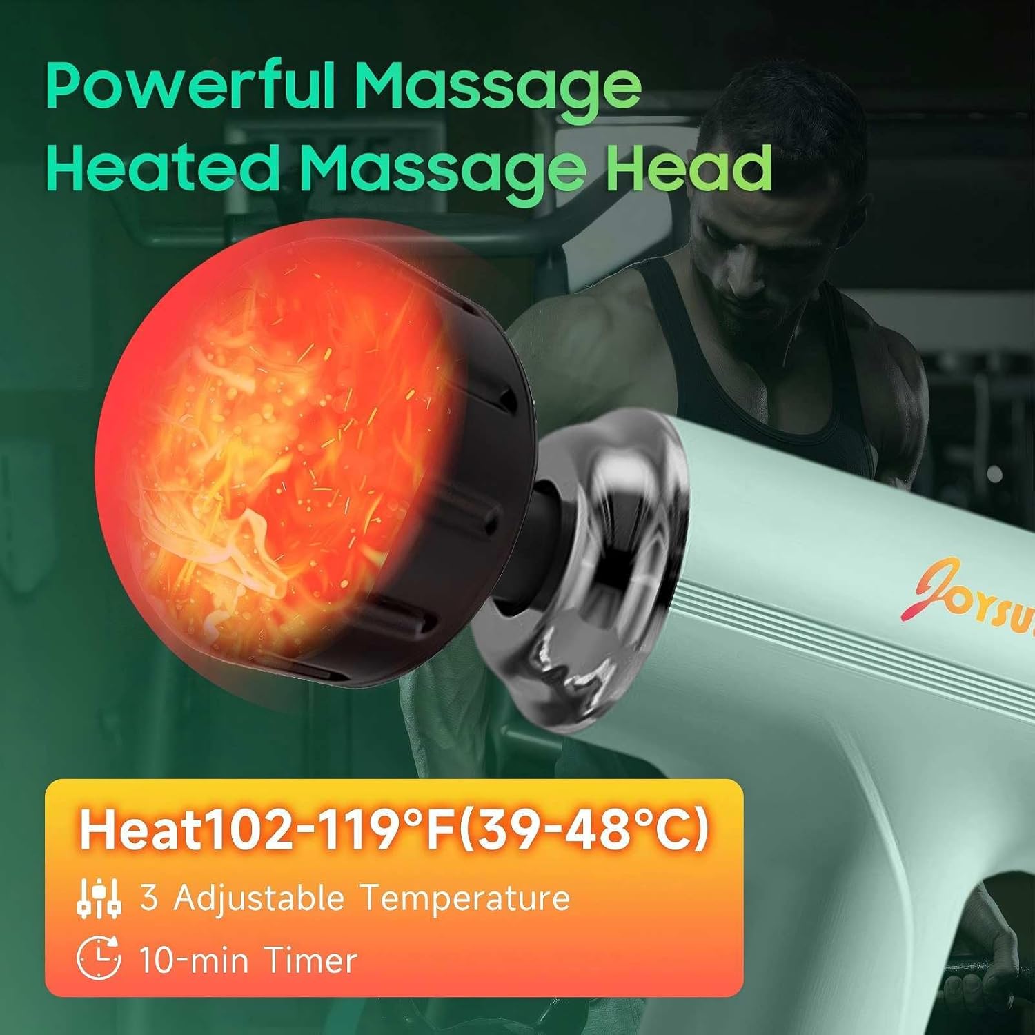 JOYSUWERUN Pistola de masaje con calor - ¡Increíble poder! Masajead...