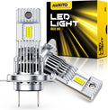 AUXITO Bombilla H7, brillo 10X 6500K blanco frío, dimensiones halóg...