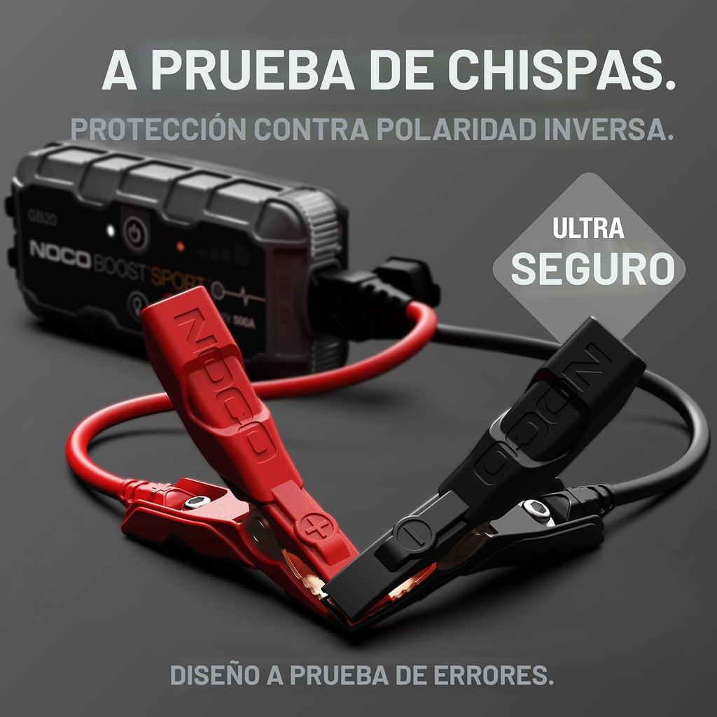 NOCO Boost GB20: Arrancador ultra seguro de 500A \u2013 Paquete de...