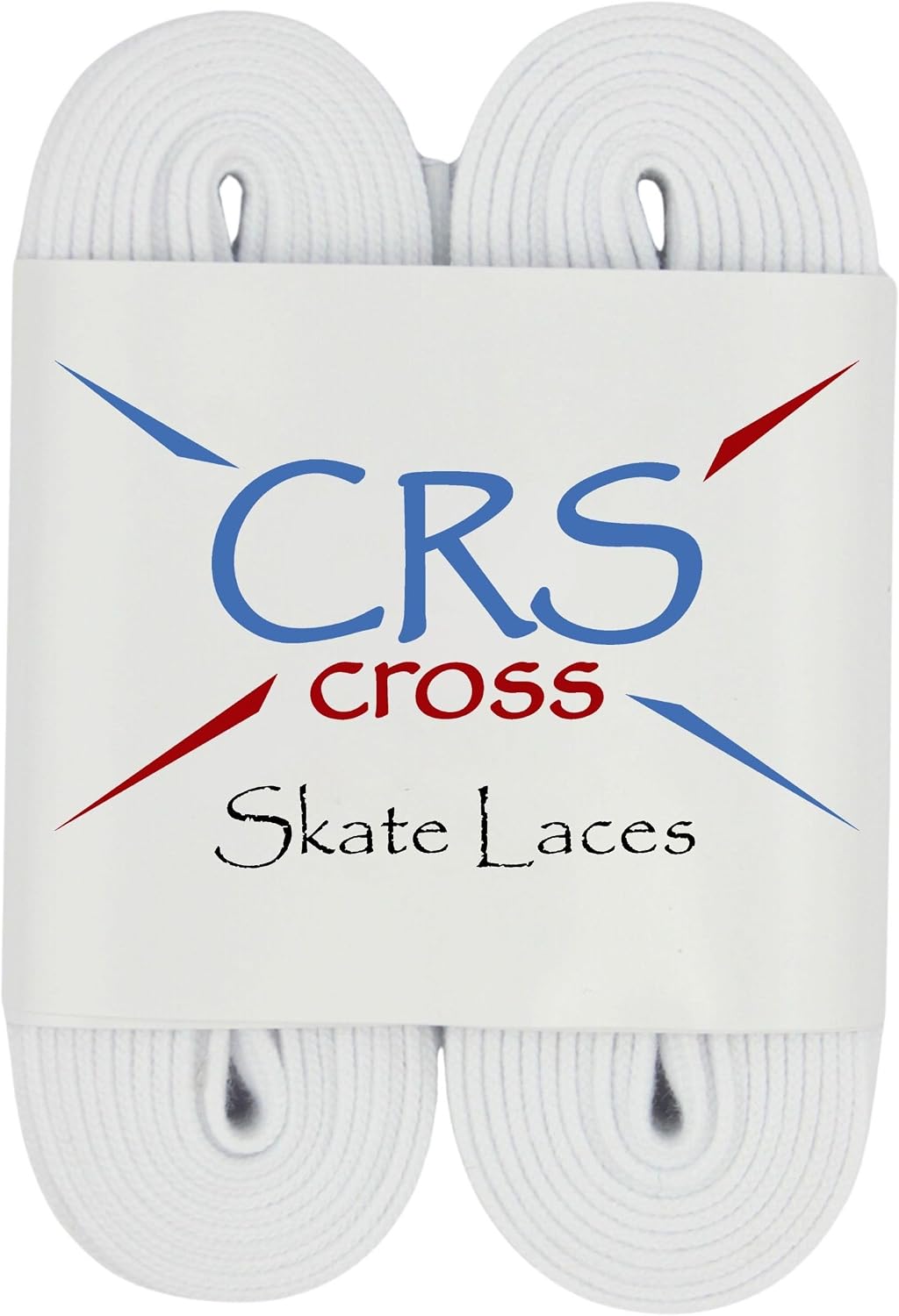 CRS Cross Figure Skate Laces. 2 Pair, White Polyester for Skating |...