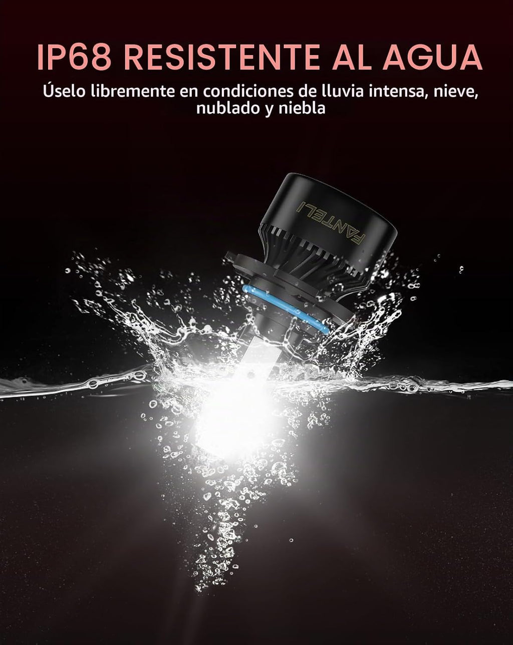 FANTELI Bombillas de haz bajo 6500K blanco frío 40000LM 900% brillo...