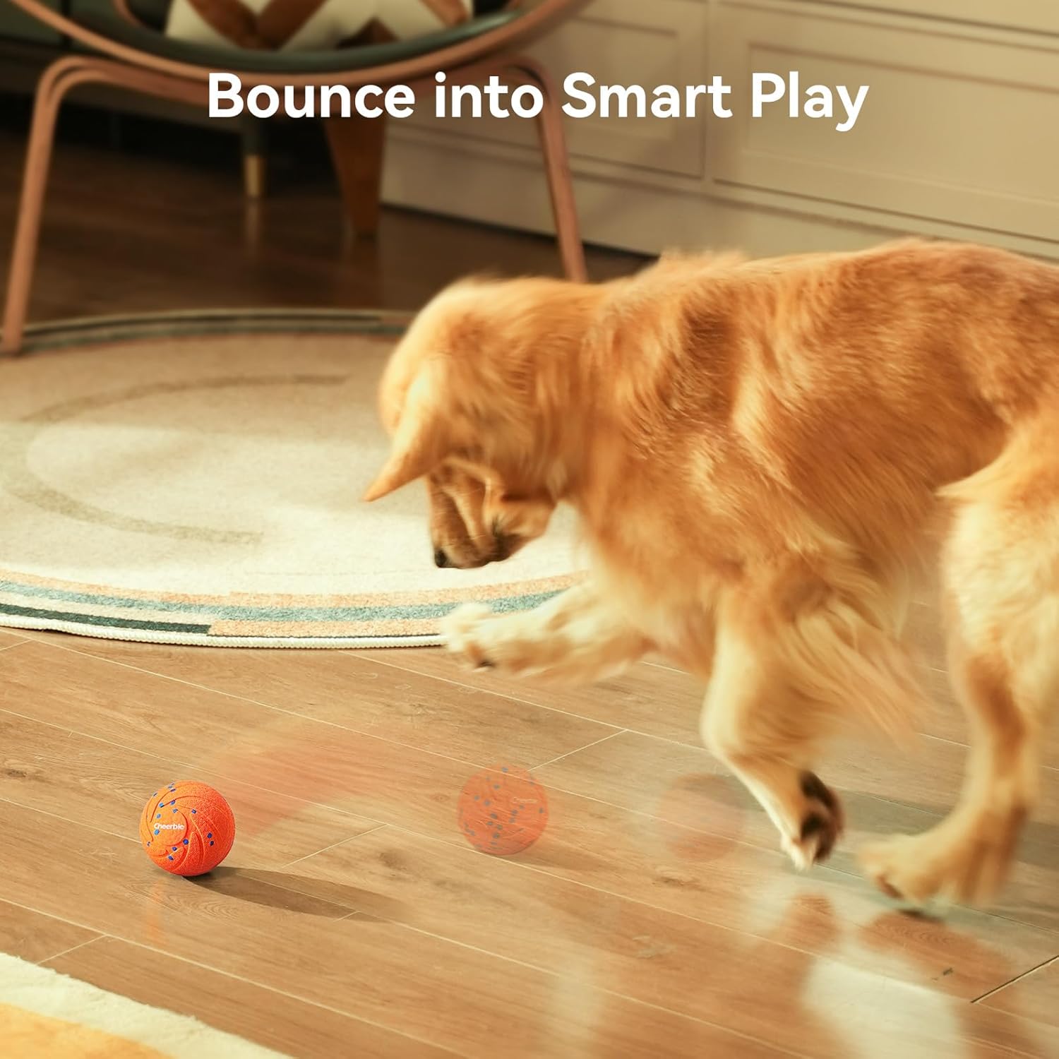 Cheerble Juguetes inteligentes interactivos para perros, bola Wicke...