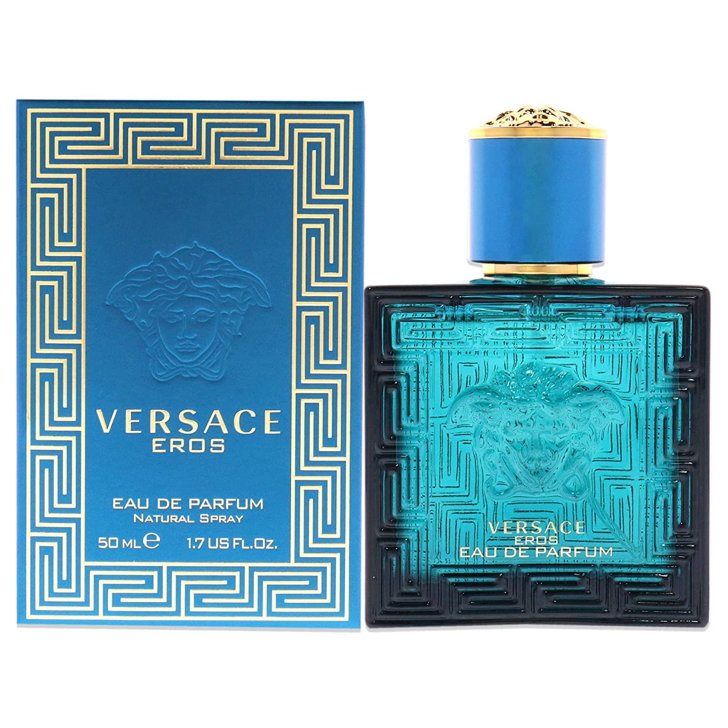 Versace Eros Eau De Parfum Spray para hombre, 1.7 onzas