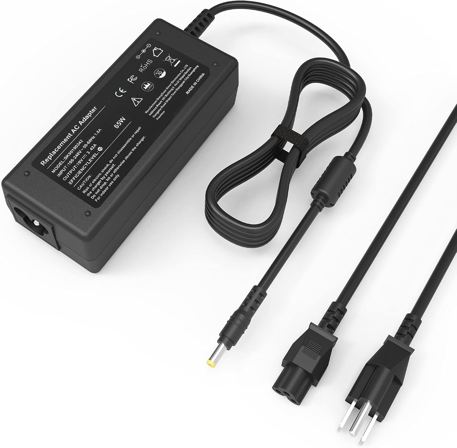 AYKLCZUU 19V 3.42A 65W Cargador de laptop para Acer Aspire E15 E1-5...