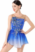 ODASDO Vestido de patinaje artístico de hielo para mujer, leotardo...