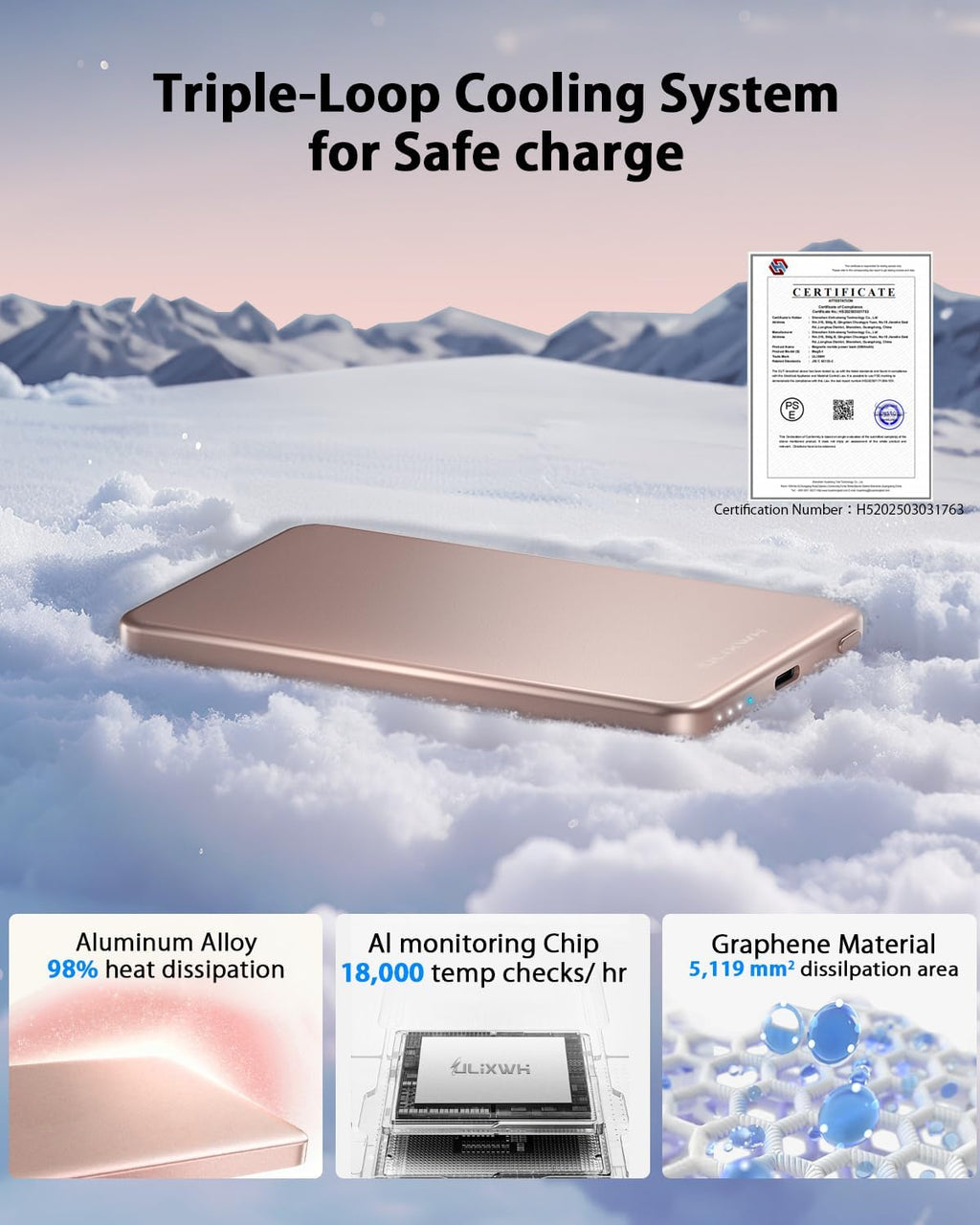 ULiXWH [0,3 cm Ultra Slim] [Hecho de aleación] para Magsafe Cargado...