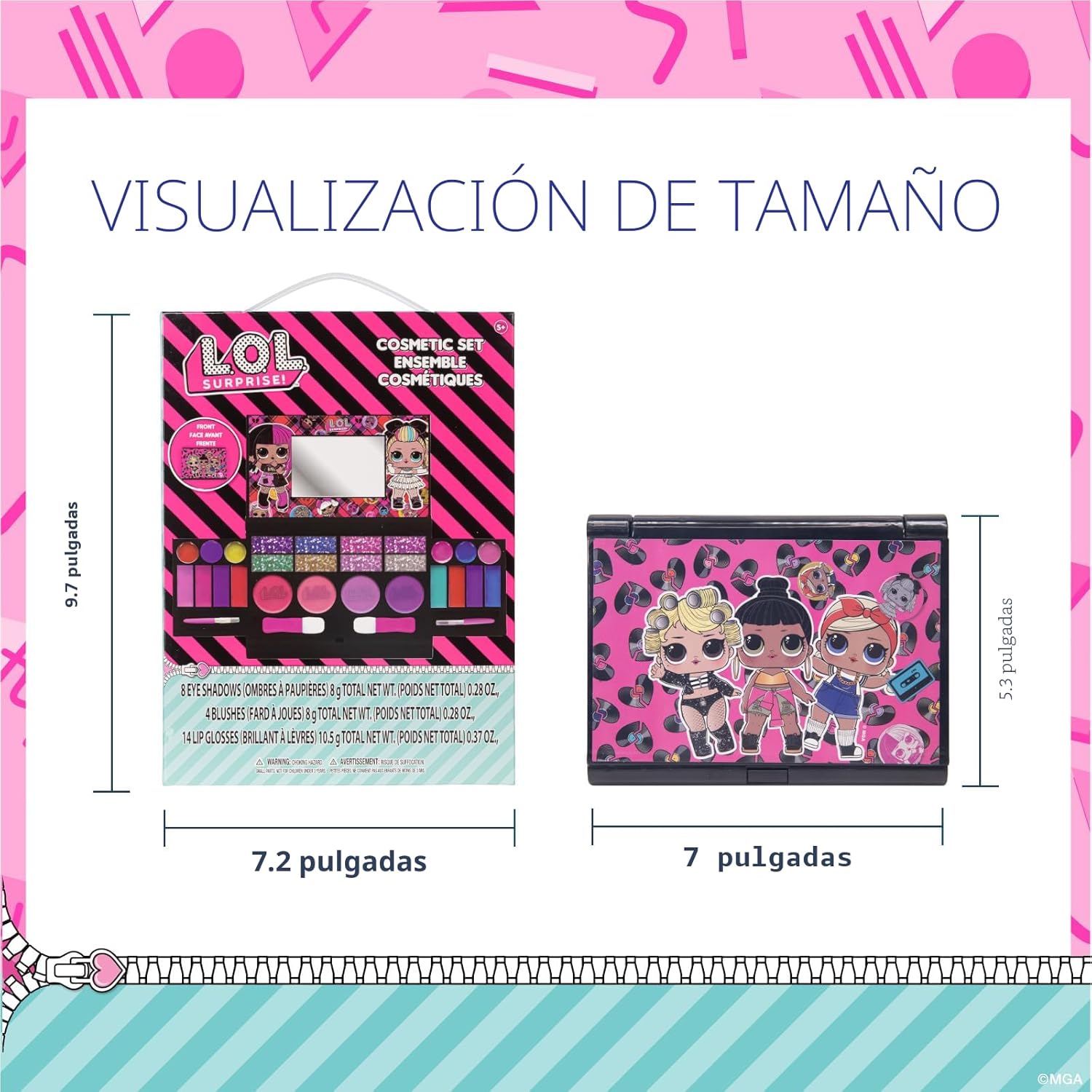¡Sorpresa L.O.L! Set compacto de cosméticos para niños Todo en Uno...