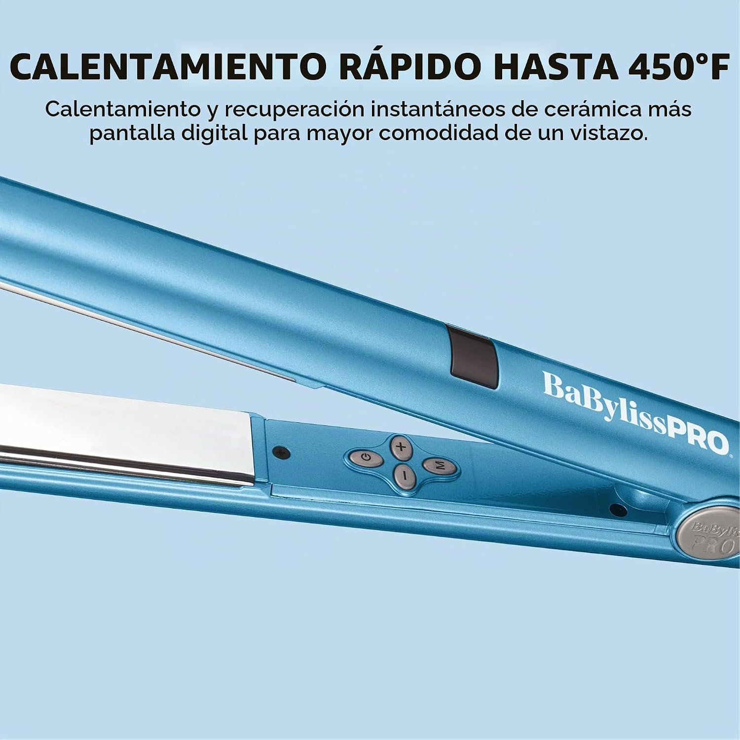 BaBylissPRO Plancha de pelo Nano Titanium, plancha plana digital pa...
