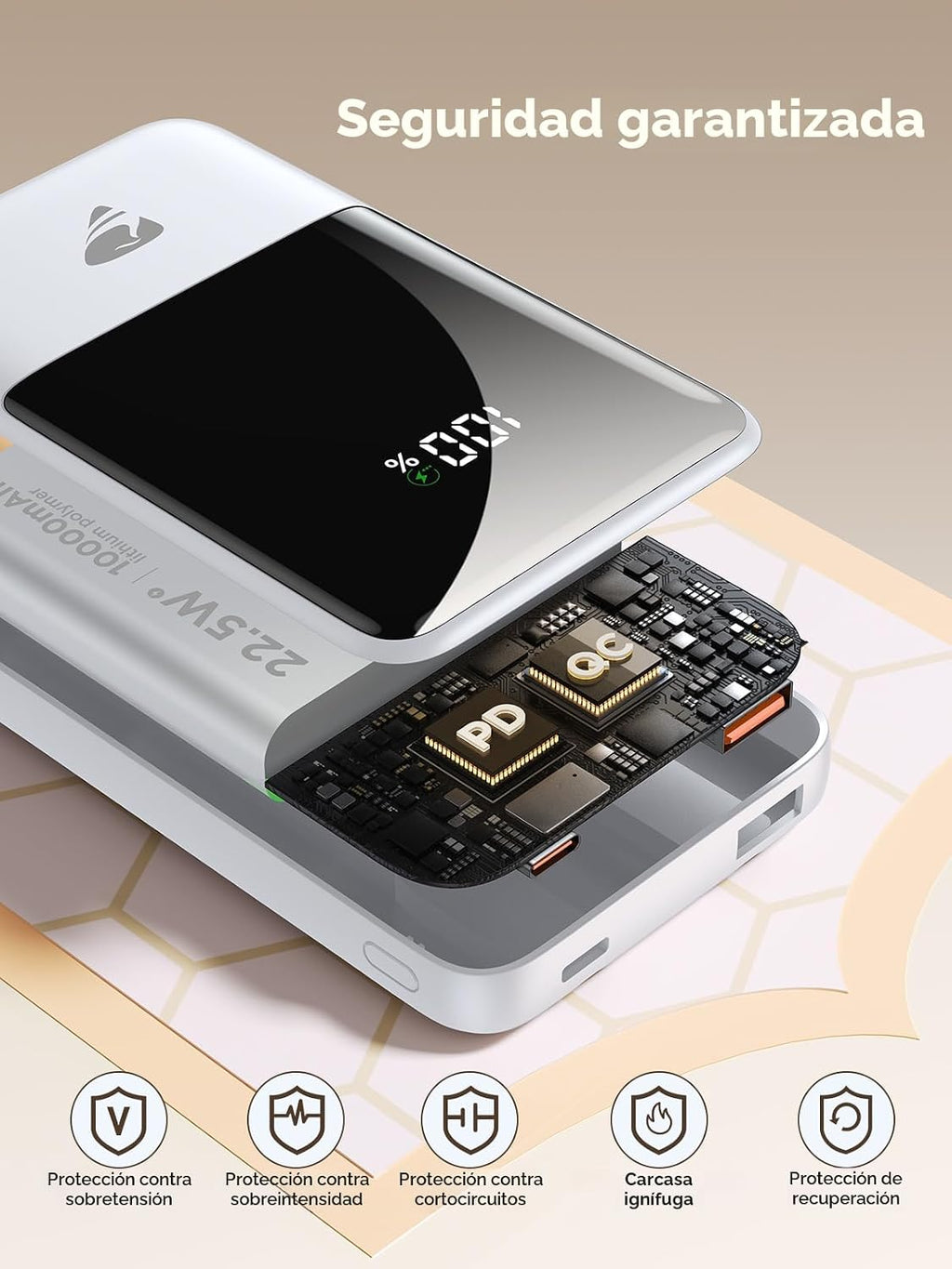 Aioneus Cargador portátil, cargador de batería de 10000 mAh, cargad...